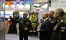 Во время посещения Военной академии Ракетных войск стратегического назначения имени Петра Великого.
