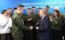 Владимир Путин поздравил студента Санкт-Петербургского государственного морского технического университета – участника СВО Илью Кузина с днём рождения.