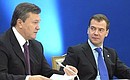 At a meeting of the First Russian-Ukrainian Interregional Economic Forum. With President of Ukraine Viktor Yanukovych. Photo: Sergey Guneev, RIA Novosti