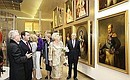 Visiting the Hermitage on the Amstel Exhibition Centre. With Queen Beatrix of the Netherlands and Director of the State Hermitage Mikhail Piotrovsky. 