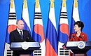 Press statement following Russian-Korean talks.