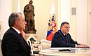 President of Republika Srpska Milorad Dodik and Head of Republika Srpska’s representative office in Russia Dusko Perovic (left). Photo: Alexei Filippov, RIA Novosti