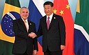 Президент Бразилии Мишел Темер и Председатель Китайской Народной Республики Си Цзиньпин перед началом саммита БРИКС.