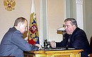 Рабочая встреча с губернатором Омской области Леонидом Полежаевым.