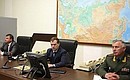 At the Moscow Military District Operation and Tactical Command Centre.