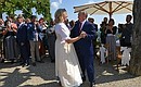 At the wedding of Austrian Foreign Minister Karin Kneissl and Wolfgang Meilinger.