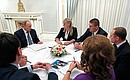 Встреча с губернатором Брянской области Николаем Дениным и жителями региона – представителями бизнес-сообщества, сфер образования и спорта.