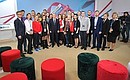 With winners and finalists of different projects of the ”Russia – Land of Opportunity“ forum.