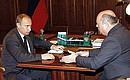 Рабочая встреча с Председателем Правительства Михаилом Фрадковым.