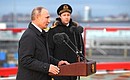 Speech at the ceremonial raising of the national flag of the Russian Federation on the icebreaker Viktor Chernomyrdin.