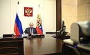 В ходе встречи с Председателем Правительства Михаилом Мишустиным (в режиме видеоконференции).
