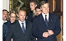 President Vladimir Putin with Wolfgang Clement, the Prime Minister of North Rhine-Westphalia.