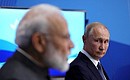 Vladimir Putin and Prime Minister of India Narendra Modi also made press statements following Russian-Indian talks.