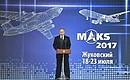 Opening ceremony of the International Aviation and Space Salon MAKS-2017. Photo: RIA Novosti