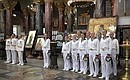 Visit to the Naval Cathedral of St Nicholas in Kronstadt.