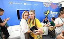 Maria Lvova-Belova attends the iVolga Youth Forum in Samara Region. Photo by the press service of the Presidential Commissioner for Children's Rights