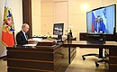 Рабочая встреча с губернатором Ленинградской области Александром Дрозденко (в режиме видеоконференции).