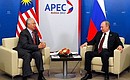 With Malaysian Prime Minister Najib Razak.