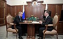 Meeting with Prime Minister Dmitry Medvedev.
