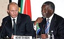 With South African President Tabo Mbeki at a meeting with representatives of the Russian and South African business circles.