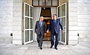 With President of Tajikistan Emomali Rahmon after the meeting.