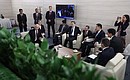 Перед началом пленарного заседания XI Восточного экономического форума.