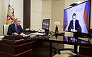 Meeting with Murmansk Region Governor Andrei Chibis (via videoconference).