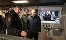 Vladimir Putin visits the Yantar Shipyard where he inspects the corvette Gremyashchy. With Minister of Defence Sergei Shoigu. Explanations are given by commander Roman Dovgailov.