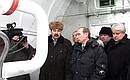 Vladimir Putin visiting Gazprom\'s condensate stabilisation works.