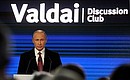 At a meeting of the Valdai International Discussion Club.