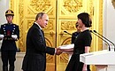 Государственная премия Российской Федерации в области литературы и искусства 2014 года присуждена Чулпан Хаматовой.