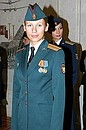 Inspection by the President of the new Russian Armed Forces uniforms.