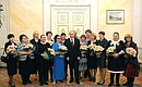 Vladimir Putin met at the Kremlin with women whose children have achieved outstanding results in the arts, science, sport, or been awarded the title Hero of Russia.
