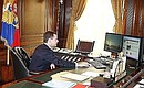 Запись первого видеообращения к посетителям сайта www.kremlin.ru.