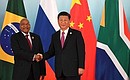 President of South African Republic Jacob Zuma and President of the People’s Republic of China Xi Jinping before the beginning of the BRICS Leaders' meeting.