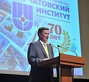 Chief of Staff of the Presidential Executive Office Sergei Ivanov at a ceremony marking the 70th anniversary of the founding of the National Research Centre Kurchatov Institute.