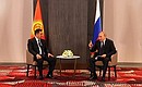 Meeting with President of Kyrgyz Republic Sadyr Japarov. Photo: TASS