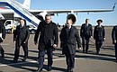 Arrival in Blagoveshchensk. With Deputy Prime Minister Dmitry Rogozin.