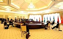 Заседание Совета глав государств – участников Шанхайской организации сотрудничества в узком составе.