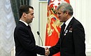 Bulgarian cosmonaut and researcher Alexander Alexandrov was awarded the Medal for Merits in Space Exploration.