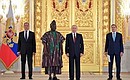 На церемонии вручения верительных грамот. С Чрезвычайным и Полномочным Послом Республики Бенин в Российской Федерации Нукпо Клеманом Кики.