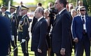 С Президентом Словении Борутом Пахором на церемонии открытия памятника российским и советским воинам, погибшим на территории Словении в годы Первой и Второй мировых войн.