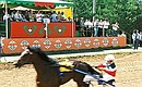 Sabantui, a Tatar festival. A horse race.