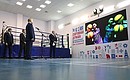 В ходе осмотра презентаций «Спорт – стране» и церемонии открытия новых спортивных объектов в ряде регионов на площадке XI Международного спортивного форума «Россия – спортивная держава».
