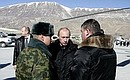 Во время посещения военных объектов на Северном Кавказе.