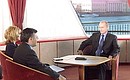 Интервью телеканалу «РТР-Санкт-Петербург» и газете «Невское время».
