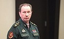 Director of the Federal Service of National Guard Troops Viktor Zolotov before a meeting on current issues.
