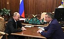 Meeting with Valery Limarenko. The President signed Executive Order appointing Mr Limarenko Acting Governor of Sakhalin Region.