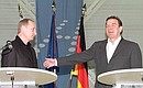 Совместная пресс-конференция с Федеральным канцлером ФРГ Герхардом Шрёдером.