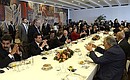 Рабочий завтрак от имени Президента Бразилии Дилмы Роуссефф в честь лидеров БРИКС и стран Южной Америки.